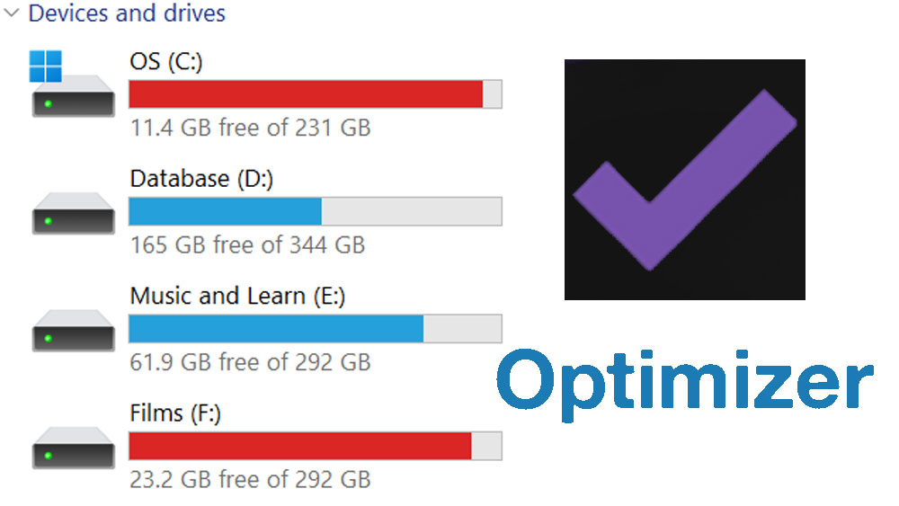 Optimizer to clean C drive